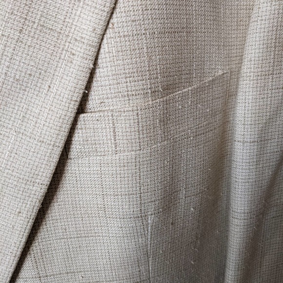 Hart Schaffner & Marx Natural Silk Men's Suit Jacket Size 48R NEW - Picture 2 of 6